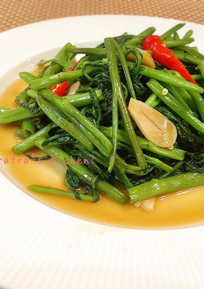 簡単！☆ 本格タイ料理 空芯菜炒め-レシピのメイン写真