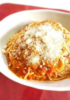トマトとニンニクのスパゲティ-レシピのメイン写真