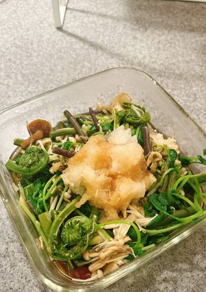 山菜のおろしポン酢和え(山菜アク抜き)-レシピのメイン写真