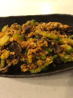 ゴーヤと挽き肉のカレー炒め-レシピのメイン写真