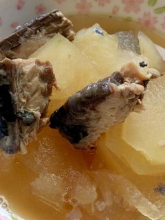 冬瓜と鯖の水煮缶と醤油だけの煮物-レシピのメイン写真