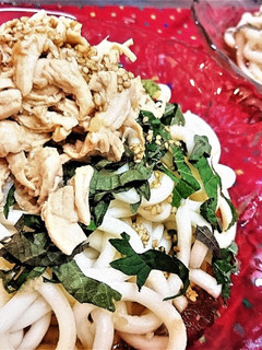 さっぱり~!【梅ささみのぶっかけうどん】-レシピのメイン写真