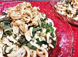 さっぱり～！【梅ささみのぶっかけうどん】-レシピのメイン写真