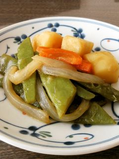 ささげとジャガイモの煮つけ-レシピのメイン写真