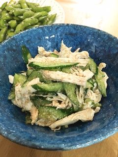 作り置き*鶏胸肉ときゅうりの中華和え-レシピのメイン写真