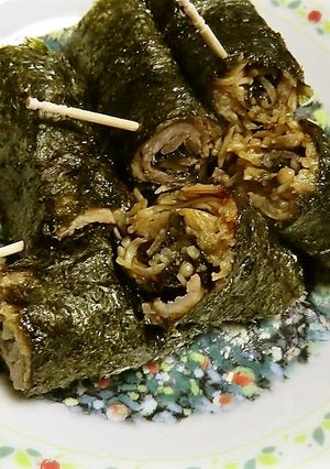 豚小間とえのきの、甘辛海苔くるみ-レシピのメイン写真
