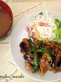 なすとピーマンの豚肉味噌炒め-レシピのメイン写真