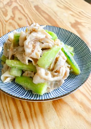 たたき胡瓜と豚しゃぶの胡麻だれサラダ-レシピのメイン写真