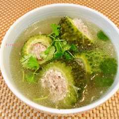 รูปของ ゴーヤの肉詰め☆マラヤッドサイ。
