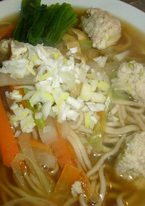 あったまる~鶏だんごそば~-レシピのメイン写真