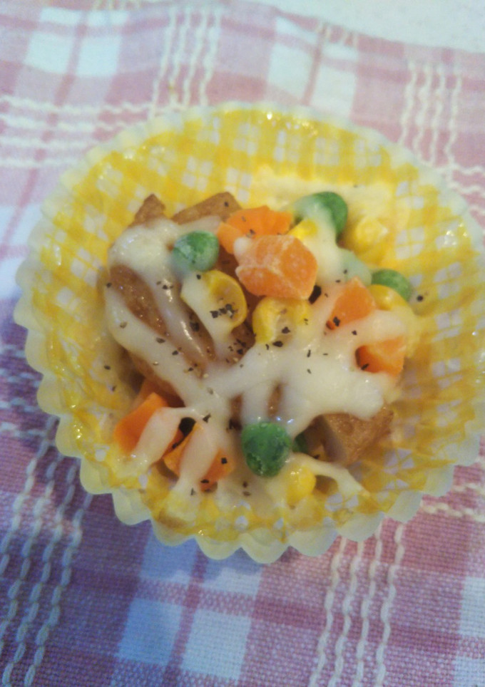お弁当おかず〜さつま揚げの彩りチーズ焼き-レシピのメイン写真