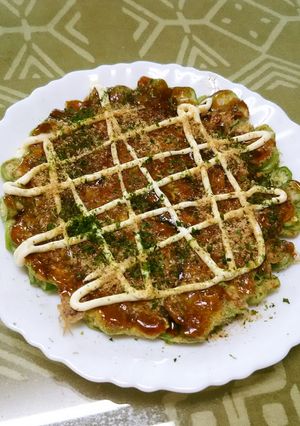 材料3つ！簡単！オクラのお好み焼き風-レシピのメイン写真