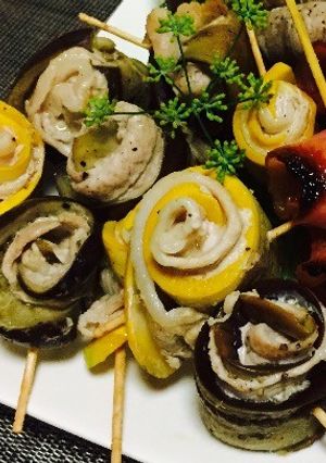 ズッキーニと茄子の豚肉ロール-レシピのメイン写真
