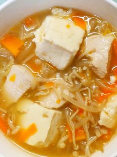 鶏むね肉と もやし豆腐の中華餡掛け煮♪-レシピのメイン写真