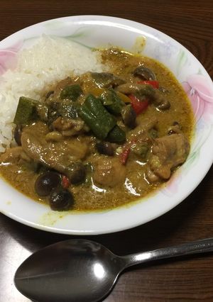 夏野菜の適当スープカレー。結構いけます。-レシピのメイン写真