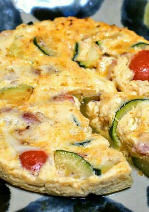 フライパンで作る夏野菜のキッシュ-レシピのメイン写真