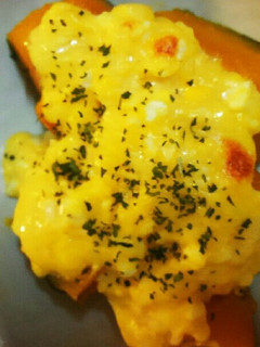 甘辛かぼちゃの卵チーズ焼き-レシピのメイン写真