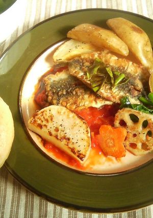 鰯のムニエル トマトソース 季節の野菜と-レシピのメイン写真