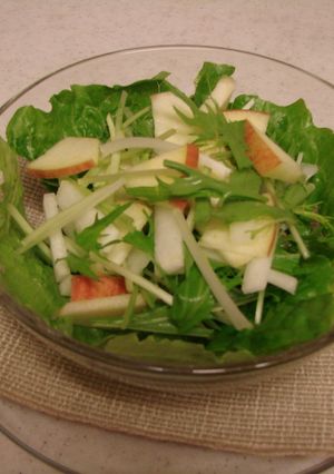 旬サラダ りんごと水菜-レシピのメイン写真
