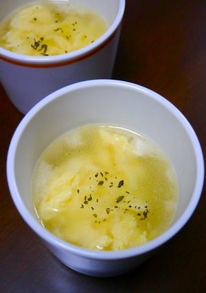 簡単！ツナ缶汁☆卵スープ-レシピのメイン写真