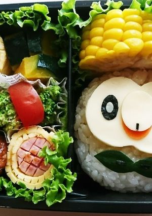 キャラ弁 ポケモン☆モクロー弁当2-レシピのメイン写真
