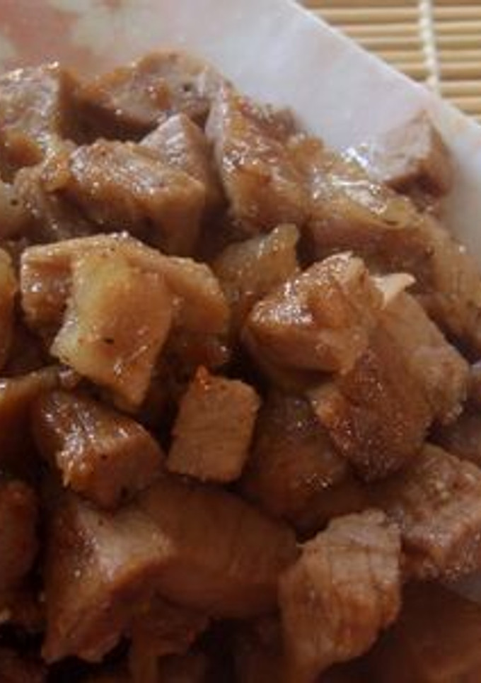 ぱぱっとおつまみ♪佃煮風 豚肉の甘辛焼き-レシピのメイン写真