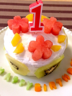 1歳のお誕生日ケーキ-レシピのメイン写真