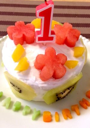 1歳のお誕生日ケーキ-レシピのメイン写真