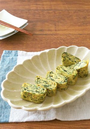 高栄養♪お弁当に☆モロヘイヤのだし巻卵-レシピのメイン写真