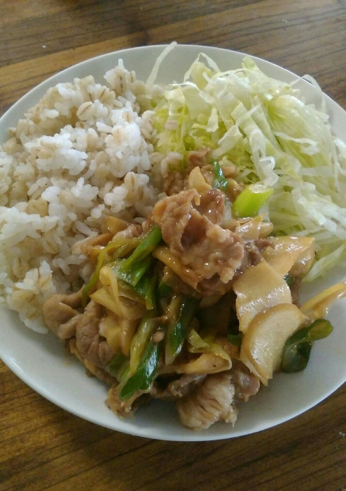 ひらひらしょうがのねぎ豚しょうが焼き-レシピのメイン写真