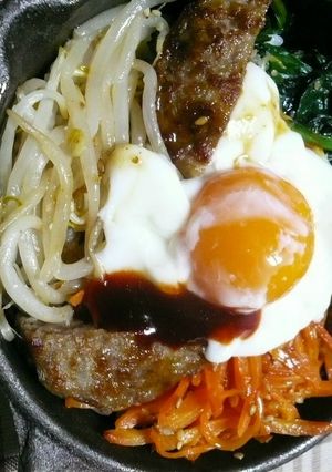 簡単✿ミニハンバーグdeビビンバ✿-レシピのメイン写真