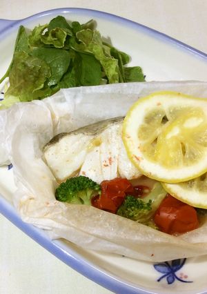 白身魚のレンジ蒸し！　レモン風味-レシピのメイン写真