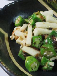 長芋とオクラの梅肉あえ-レシピのメイン写真
