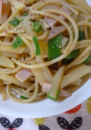 じゃがねぎカレー風味パスタ-レシピのメイン写真