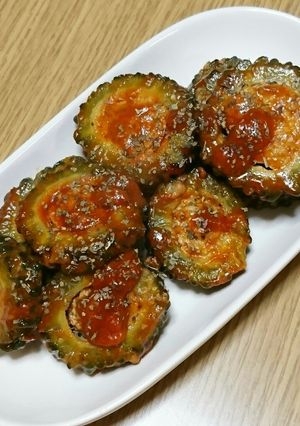 ゴーヤの肉詰めトマトジュース煮❣❣-レシピのメイン写真