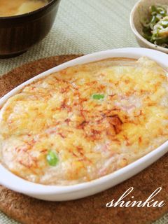 長芋&豆腐ソースのヘルシーとろろグラタン-レシピのメイン写真