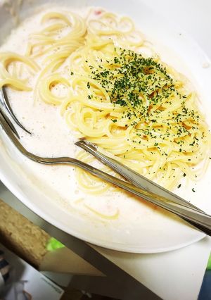 ズボラさんに♪牛乳でたらこクリームパスタ-レシピのメイン写真