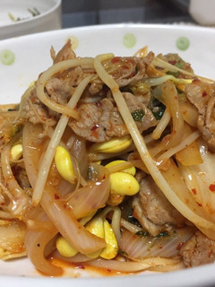 簡単 大豆もやしの豚キムチ-レシピのメイン写真