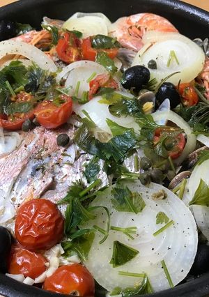 簡単 フライパンでアクアパッツァ 男飯-レシピのメイン写真