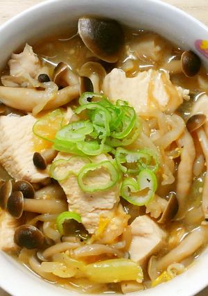 鶏むね肉ともやし しめじの味噌コンソメ煮-レシピのメイン写真