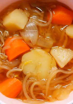 じゃがいも玉ねぎ もやしのオイスター煮♡-レシピのメイン写真