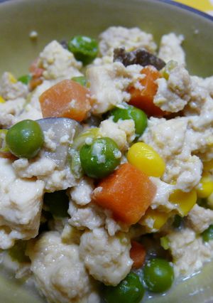ミックスベジタブルで炒り豆腐-レシピのメイン写真