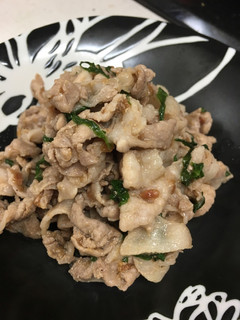簡単!豚肉の梅しそ炒め-レシピのメイン写真