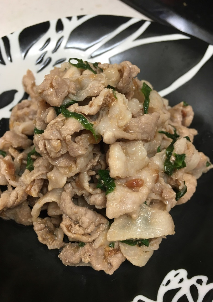 簡単！豚肉の梅しそ炒め-レシピのメイン写真