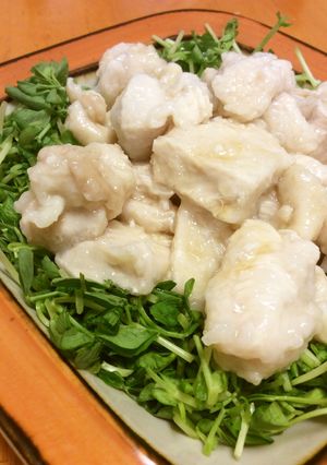 つるんと水晶鶏と豆苗-レシピのメイン写真