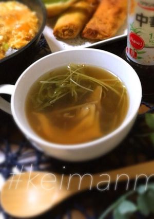 中華ごまドレの舞茸水菜スープ-レシピのメイン写真