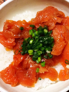 漬けサーモン丼-レシピのメイン写真