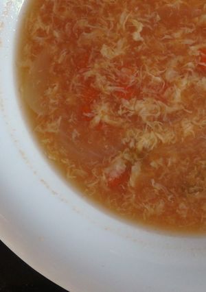 トマトケチャップと かき玉スープ-レシピのメイン写真