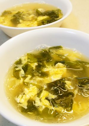 5分で完成、春雨＆わかめ＆卵スープ-レシピのメイン写真