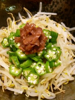 さっぱり★オクラともやしの梅肉和え-レシピのメイン写真